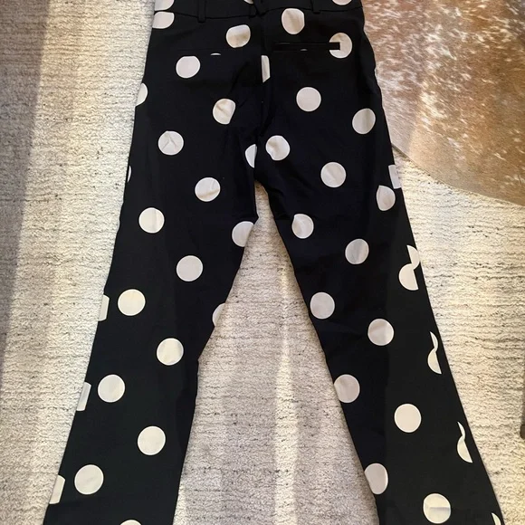 Anthropologie Black Pants with White Dots - Picture 4 of 6